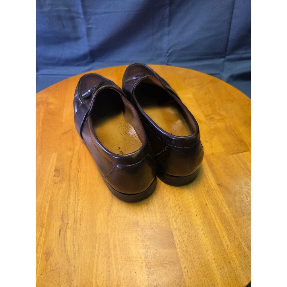 Cole Haan Men's Leather Tassel Loafers Size 14 M Dark Brown Dress Shoes